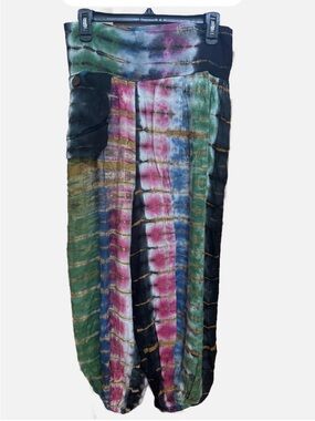 Rhea Multicolor Tie-Dye lightweight wide leg jogger Pants S - XL
